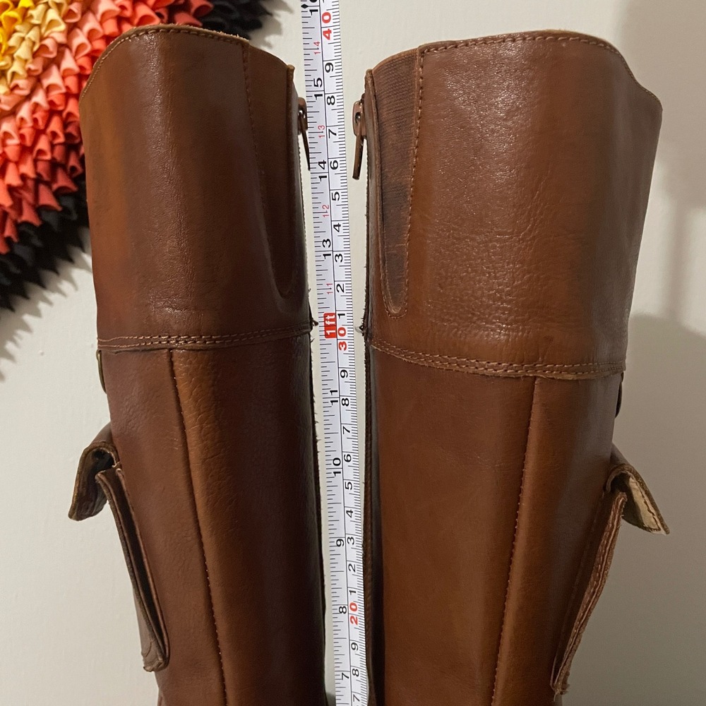Miz Mooz Brown Leather Riding Boot Side Pocket Zip Up‎ Calf Boot 7.5 - Picture 12 of 14